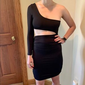 Black cut out dress